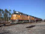 UP 655 and UPY 665  24Dec2005  Doing a little yard work WB approaching Langham Road